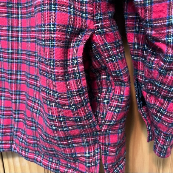 Work n’ Sport Red Plaid Quilted Shacket Size Medium - Picture 8 of 12